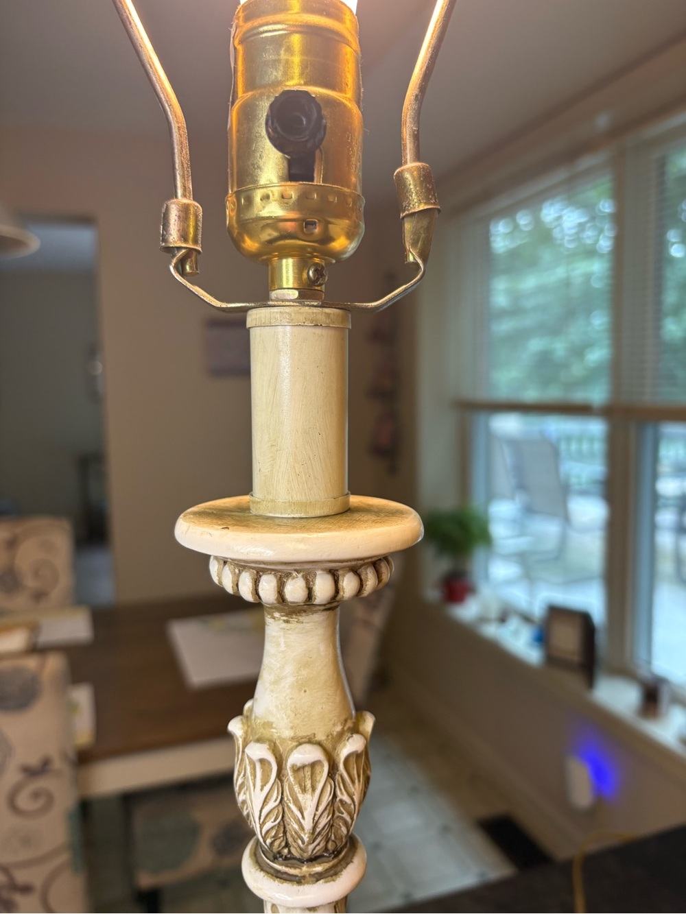 Cream Decorative Twisted Column Table Lamp - Home Accents - Picture 5 of 11